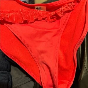 H&M Pink Bikini Ruffle Bottom